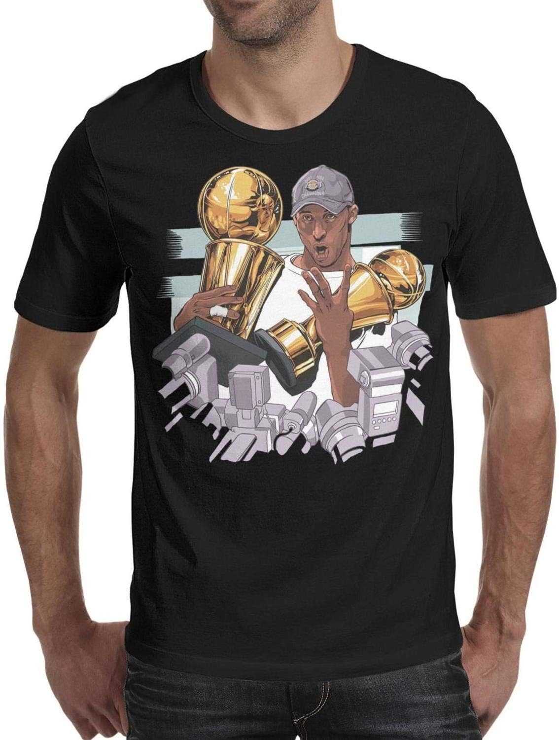 Bombline Men Tshirts Basketball Legends Mamba 24 Players Classic Slim Fit Short Sleeve