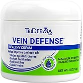 TriDerma Vein Defense Healthy Cream, Helps Improve the look of Spider Veins, Broken Capillaries, Red Blotches and Under Eye Dark Circles 4 oz