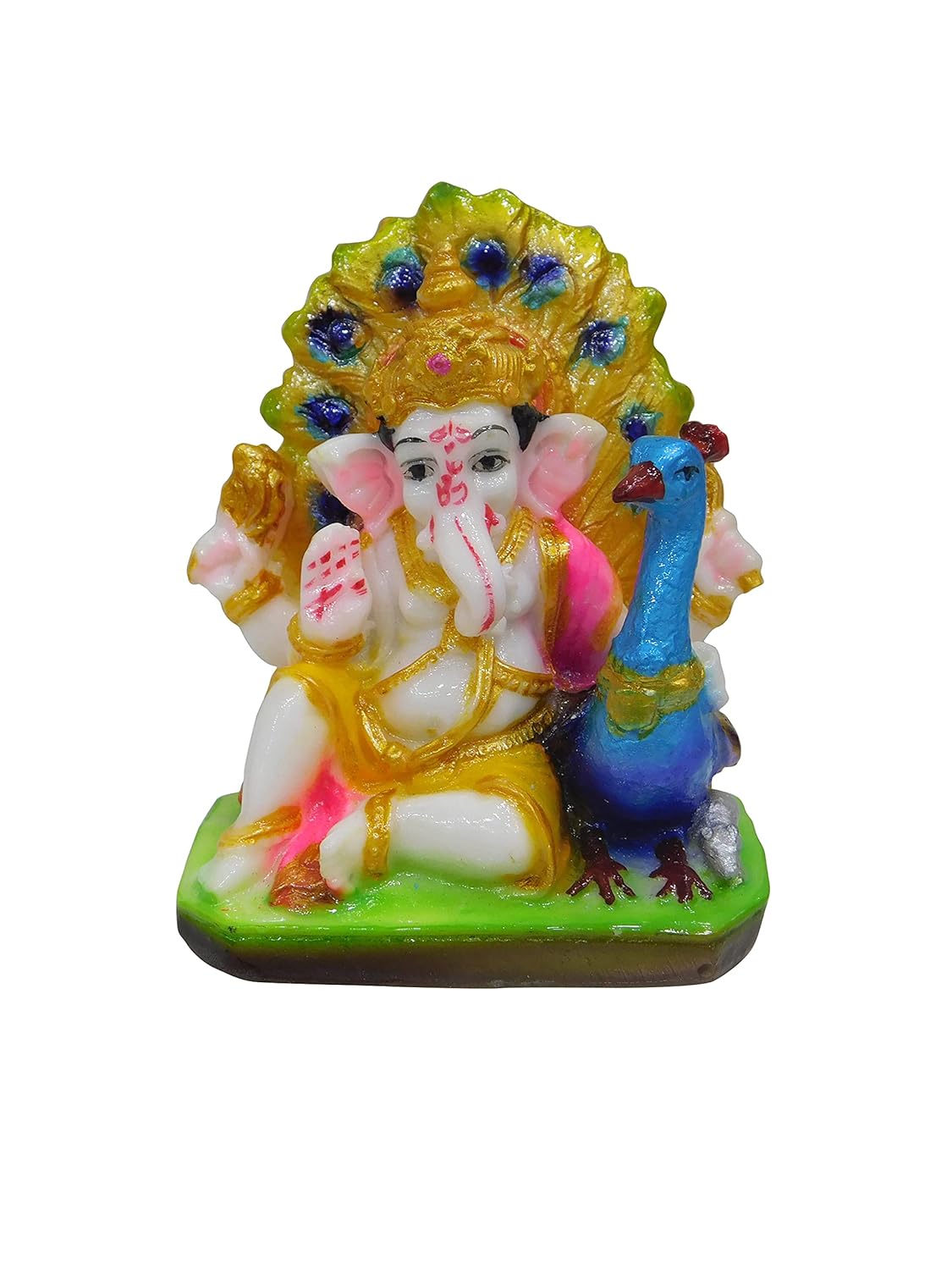 Buy God Ganesh Ji with Peacock Murti for Home Entrance Home Decorative
