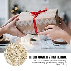 ZEBMOON 2 LB Ivory Crinkle Cut Paper Shred Filler