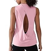 YIPINK Workout Tank Tops for Women Cross Backless Sleeveless Loose Fit Athletic Tops Athletic Yoga Gym Running Shirts