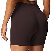 Aoxjox Seamless Biker Shorts for Women Impact Hidden Scrunch Low Waisted Athletic Yoga Short 3.5"/4.5"/5"/6"