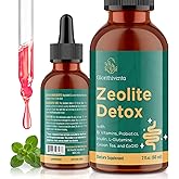 Glorithiventa Zeolite Detox for Adults, Zeolite Liquid Drops with Vitamin B, Probiotic Blend - Energy, Gut, Focus - 2 Fl Oz (1 Bottle)