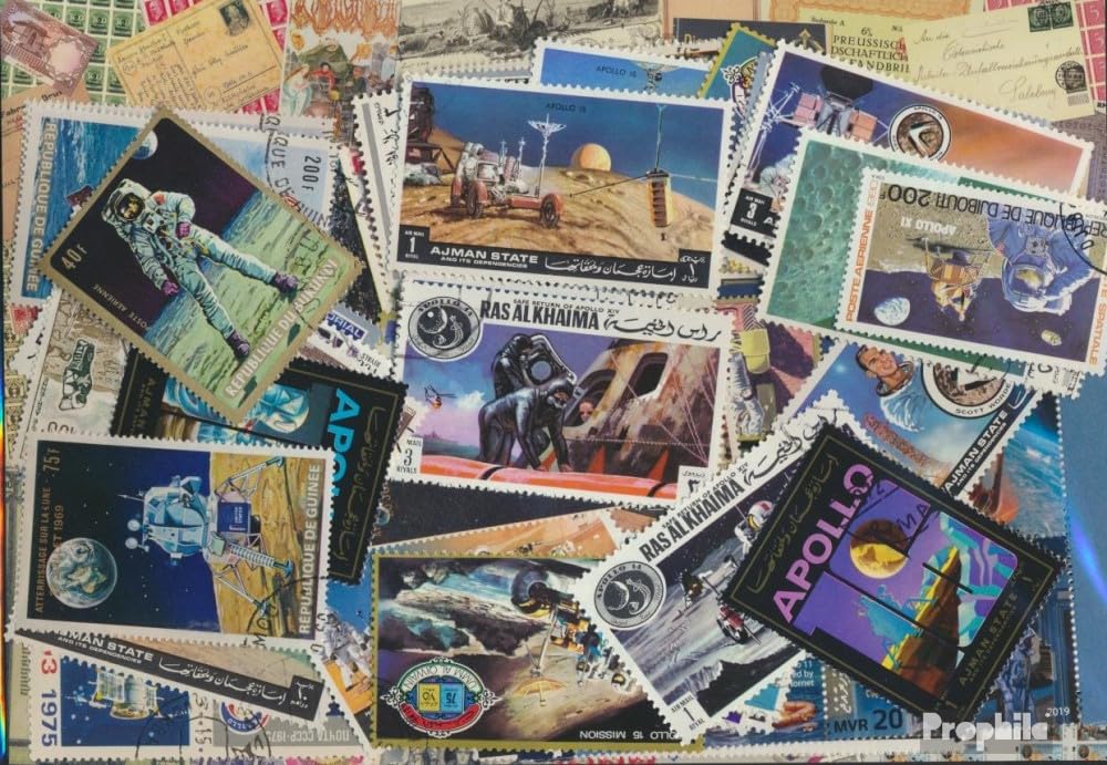 Prophila Collection Motives 100 various Apollo Space Stamps (Stamps for collectors) Space