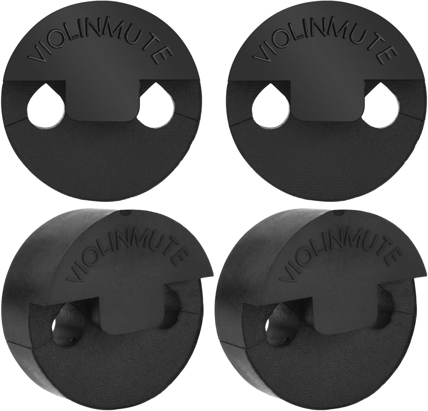 Pack of 4 Round Rubber Violin Mute Practice Mute for Violin and Small