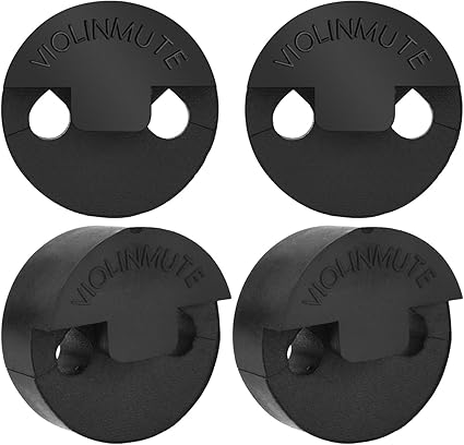 Lot De 4 Sourdines Rondes En Caoutchouc De Violon Muet Pratique Pour Violon Et Petite Viola Noir Amazon Fr Instruments De Musique