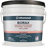 Chemwell Borax (8 lbs) - All-Natural Multi-Purpose Powder - Laundry Booster, Household Cleaner, DIY Crafts & More - Pure Sodium Borate for Home & Industrial Use