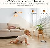 BOIFUN 4MP WiFi Baby Monitor 5.5 inch Screen 360° PTZ Night Vision view 8