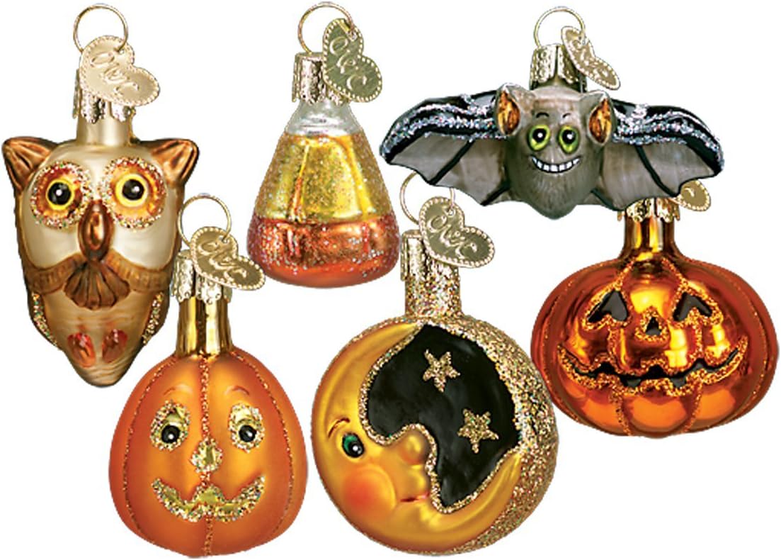 Ornaments - Old World Christmas Ornaments: Halloween Decorations Glass Blown Ornaments for Christmas Tree, Miniature Halloween