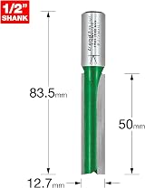 Trend Trend CraftPro Straight Two Flute Router Cutter Bit 1/2 Inch Shank 12.7mm view 3