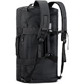 MIER 40L/60L/90L Water Resistant Backpack Duffel, Heavy Duty Duffle Bags | Heavy-Duty; Inner Zipper Pockets; Suit for Travel Gym Camping Sports Weekend Getaways; Convertible with Backpack Straps