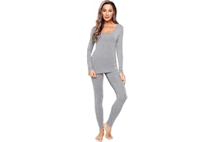 WiWi Soft Viscose from Bamboo Underwear for Women Thermal Long Johns Sets Super Warm Base Layer Top Pants Pajamas Set S-3X