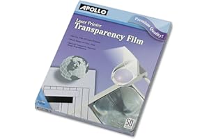 Apollo Laser Jet Printer and Copier Transparency Film, 50 Sheets (CG7060)