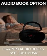 Grouptronics GTCDR-501 Small Portable CD Player with Speakers FM USB AUX view 6