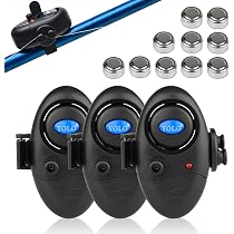 BSTCAR Alarme Pêche – 20 Clips LED à Double Clochette Pour Canne à Pêche, Indicateur De Touche Lumineux, Piles LR41 Incluses, Adapté Nuit Et Temps Extrêmes