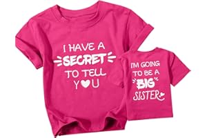 QLIPIN Big Sister Shirt Toddler Promoted to Big Sister Announcement Shirts I'm Going to Be A Big Sister Short Sleeve Tee