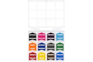 Futhark 72 Color Coded MTG Keyword Counters for Magic The Gathering TCG Card Game Accessories Tokens - Extended Edition with 72 Pieces and Organizer Case