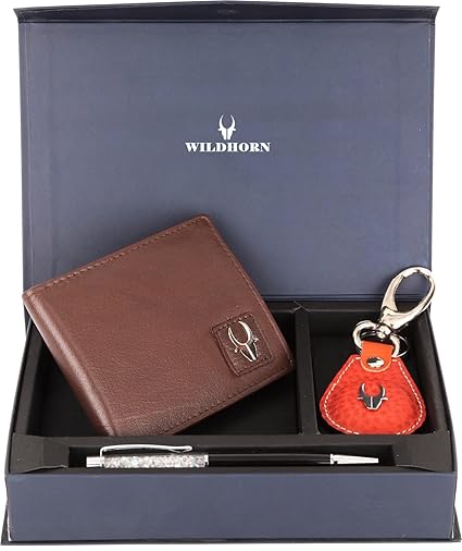 WildHorn Brown Mens Wallet (GFTSETBOX 005)