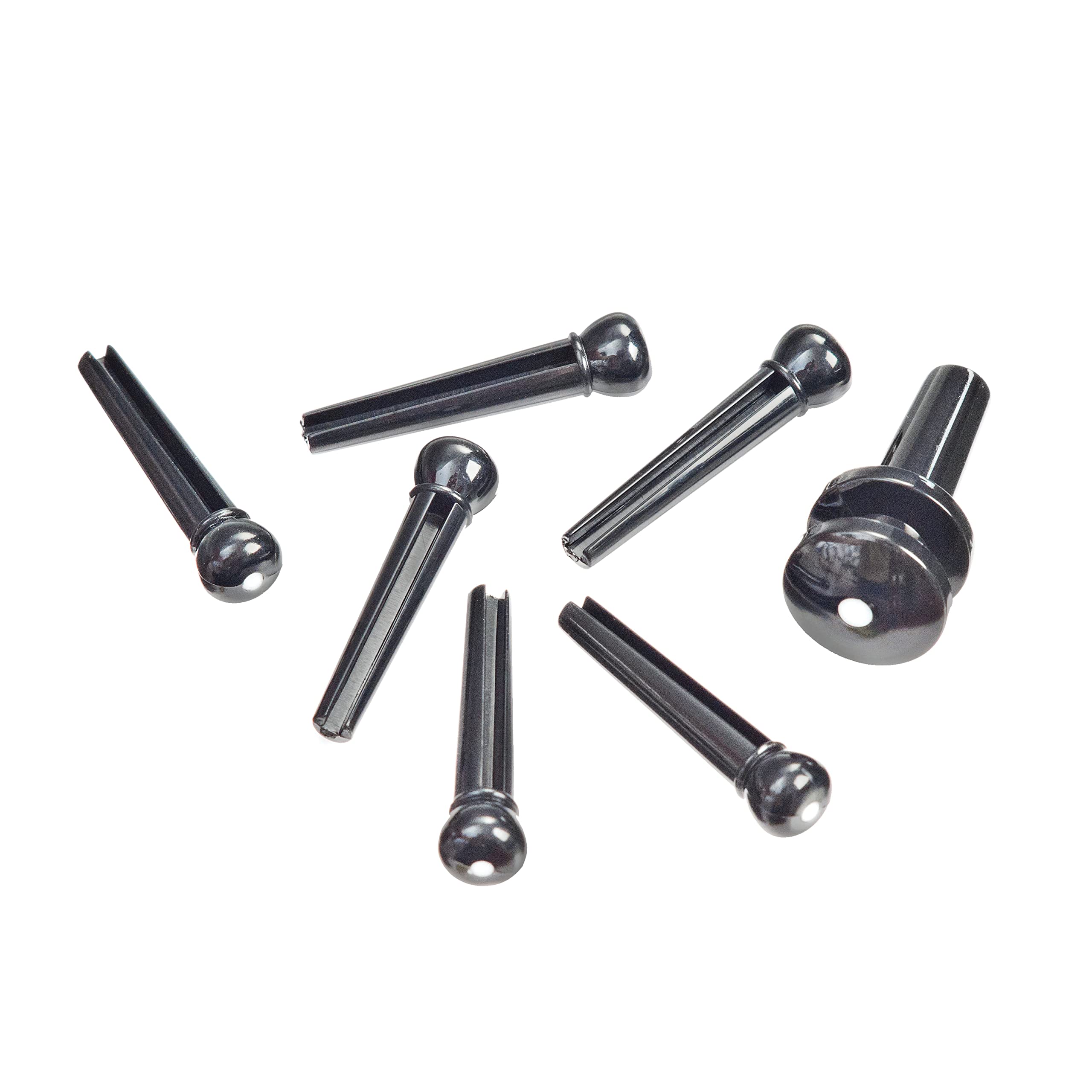 Planet Waves PWPS10 Injected Molded Bridge Pins with End Pin Set Ebony and Ivory Dot