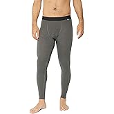 DANISH ENDURANCE Merino Wool Base Layer Pants for Men, Thermal Long Johns, Dark Grey, L