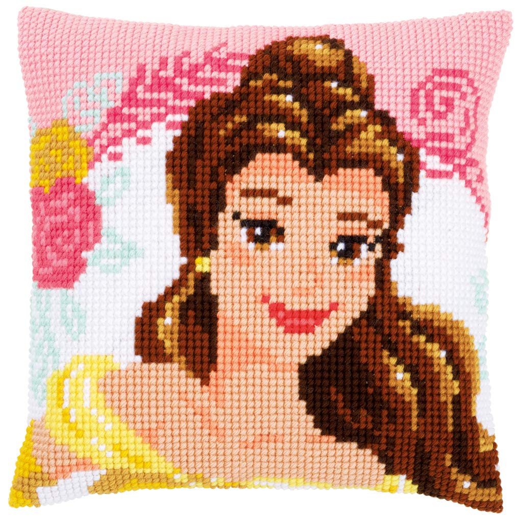 Vervaco Cross Stitch Kit: Cushion: Beauty And The Beast - Enchanted Beauty, Assorted