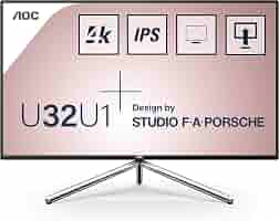 AOC U32U1-32 Inch 4K Monitor, Porsche 