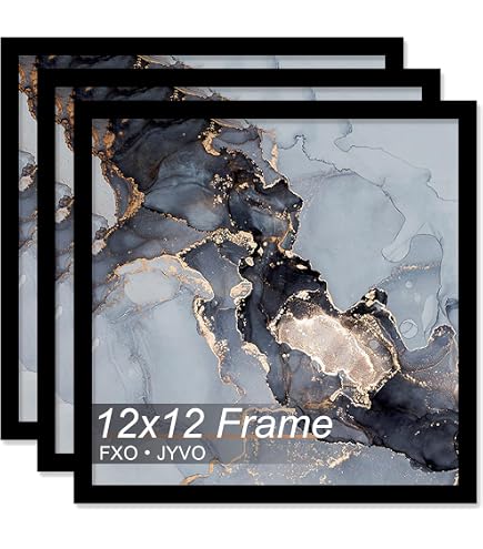 6-Pack 12x12 Picture Frames – High Transparency Square Frames For Photos, Canvas, Posters, Certificates, White - View #2