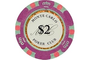 THE POKER STORE Monte Carlo Smooth 14 Gram Poker Chips - 100 Poker Chips