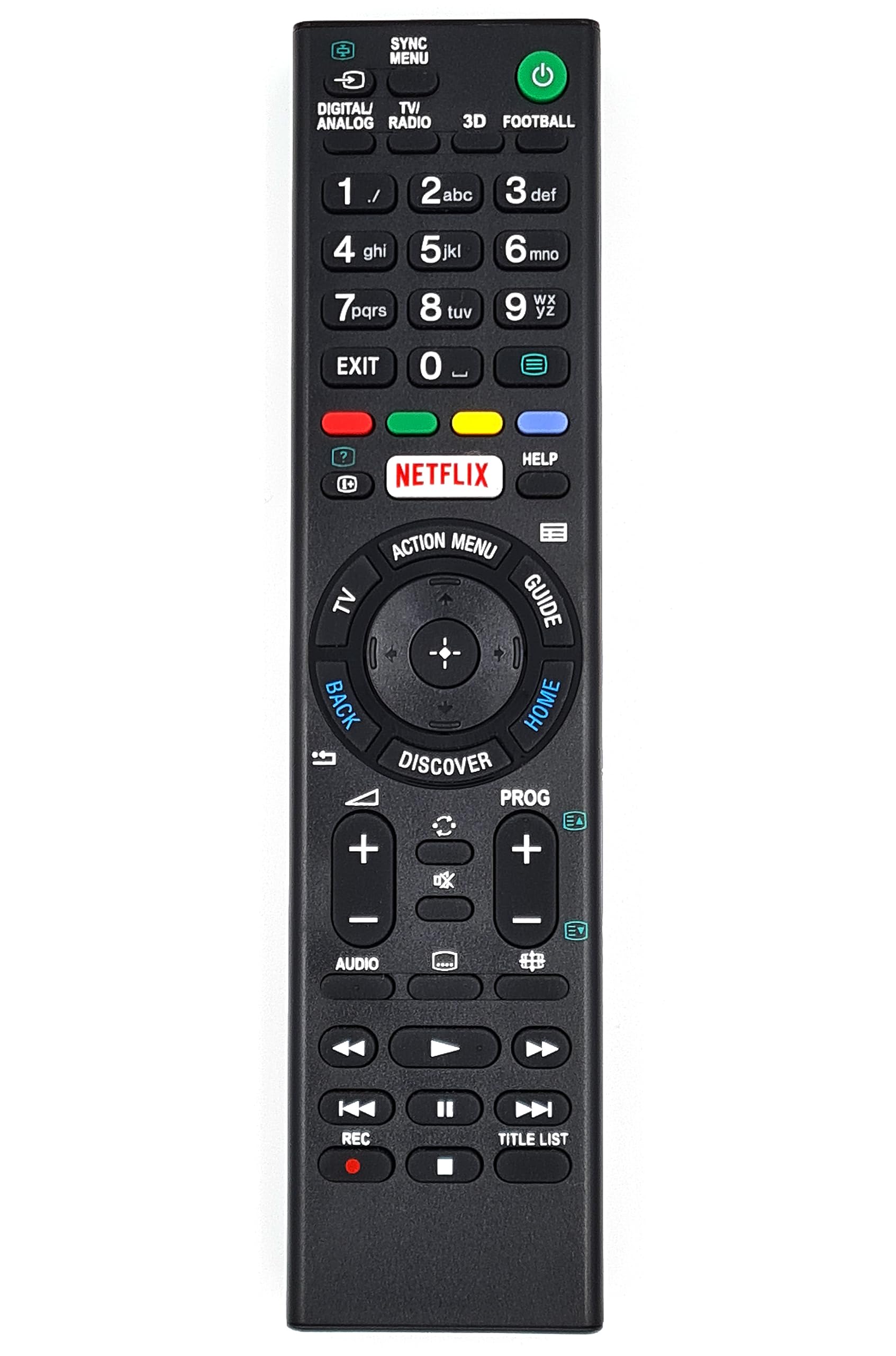 Replacement TV Remote Control for Sony RMF-TX310E / RMFTX310E