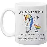 Ink Trendz Aunticorn Like a Normal Aunt, But Way More Awesome Funny Coffee Mug, 11 Ounces, Pregnancy Announcement Aunt Coffee Mug, Sister Gift