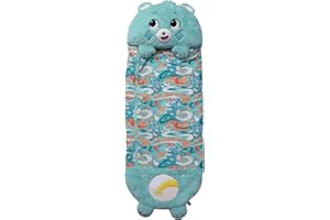 Happy Nappers: Care Bears Sleep Sack Large - Wish Bear - 66 x 30, 2-in-1: Plush Character Opens Into Sleeping Bag, Soft Nap & Play Animal, Kids 3+