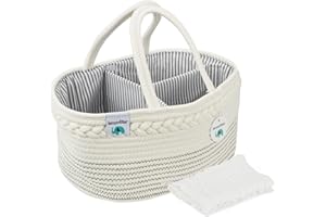 Lemonfilter Baby Diaper Caddy Organizer, Nursery Storage Baskets Changing Table Organizer Basket for Empty Baby Shower Newborn Essentials Must Haves