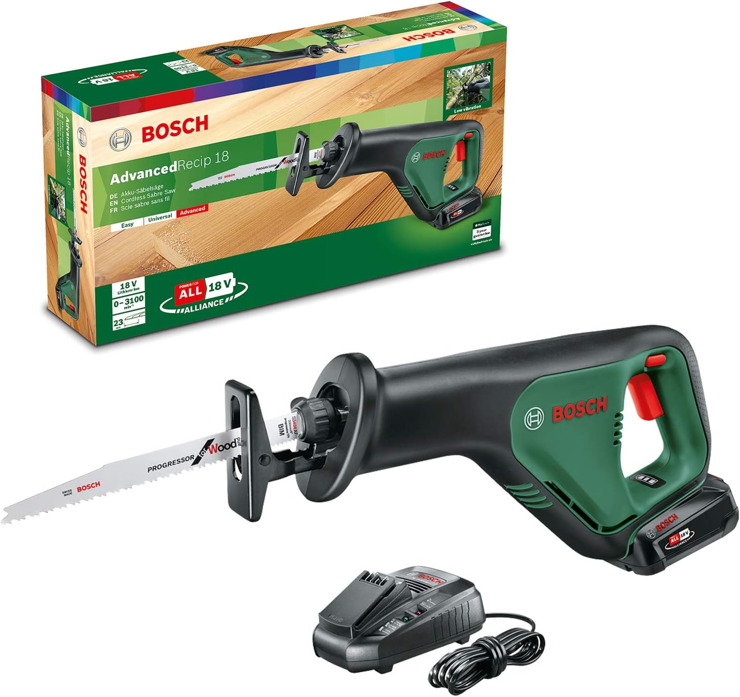 Sierra Sable Bosch batería 18v