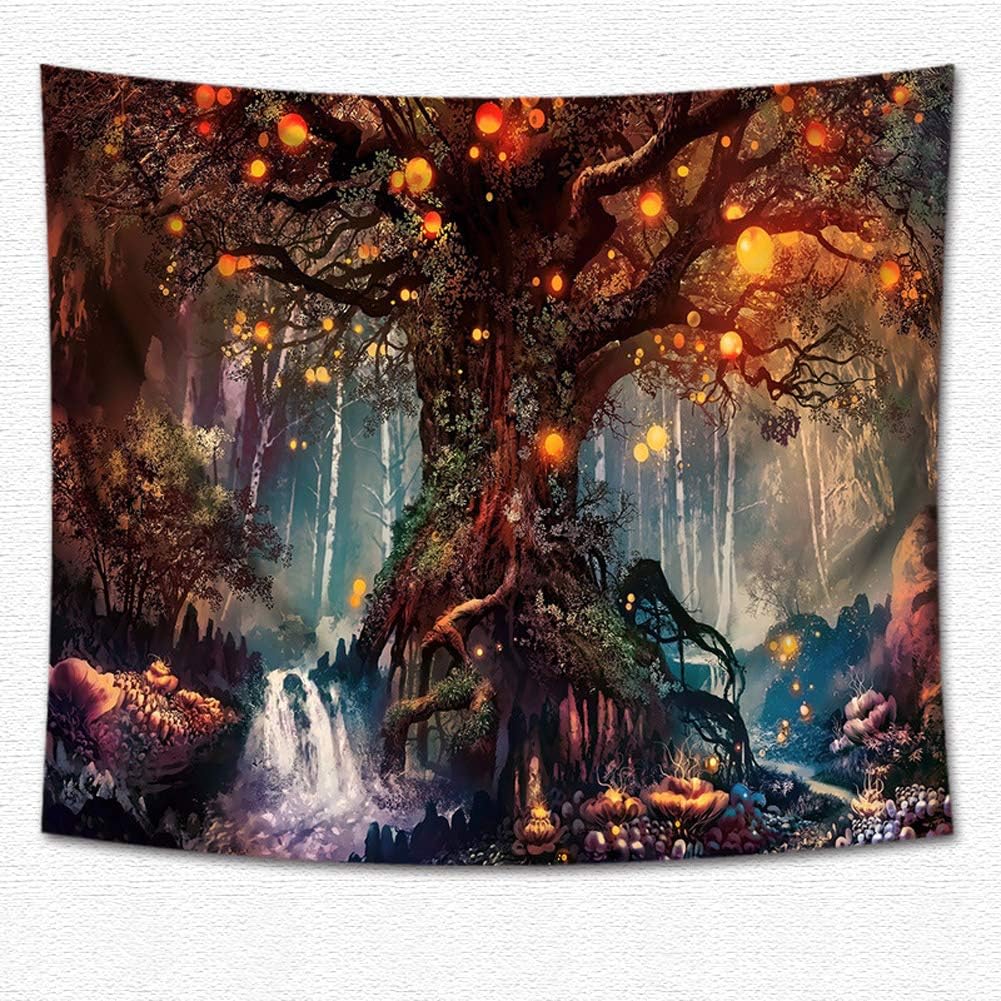 Fantasy House Decor Tapestry Forest Magic Green Path Wall Hanging