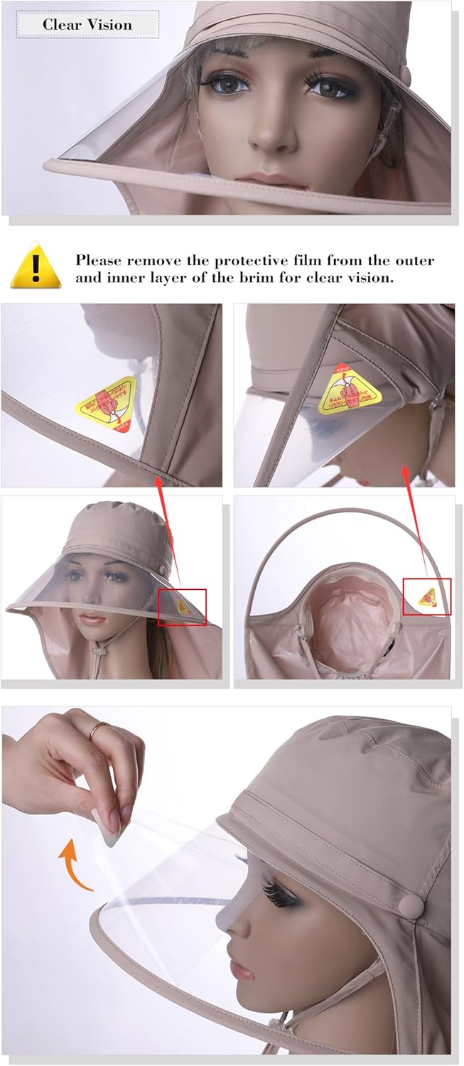 women's rain hat with chin strap