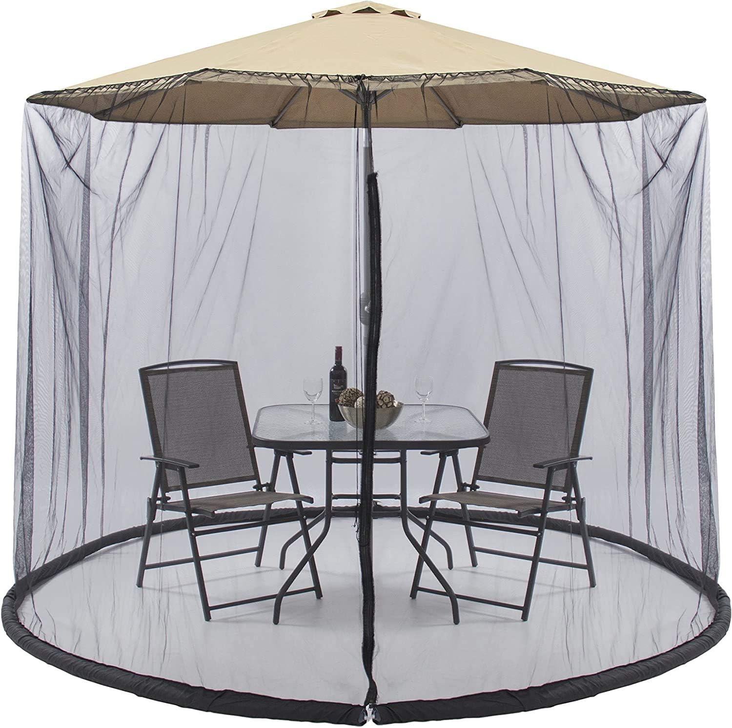 KUYT Large Garden Umbrella Table Screen Parasol, Parasol