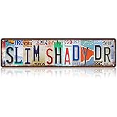 Vintage Wall Decor Slim Shady Dr Street Sign Metal Tin Signs for Bar Home Man Cave Cafe 16 x 4 Inches