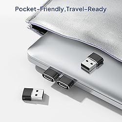 Elebase USB to USB C Adapter 4 Pack,USBC Female to
