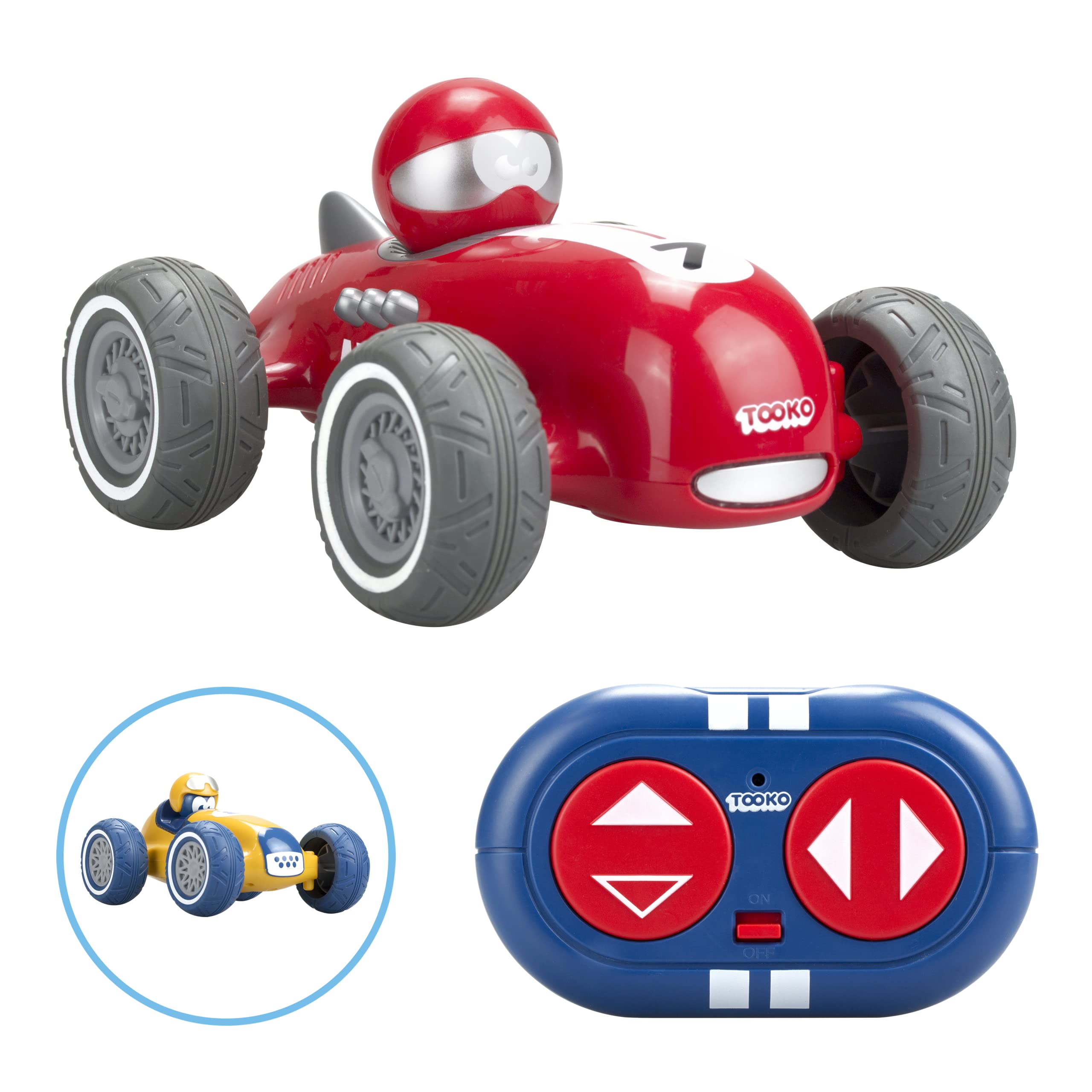 TOOKO 81476 My First Remote Control Vintage Car by Silverlit, Light Effects, Toy for Preschool Children, Available in Two Colours, from 3 Years (Assorted)