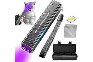 HUHKOUAE Wood's Lamp pet cat, dog Wood's Black light Flashlight cat Ringworm Detector,Doctor Pet Urine Detector,for Analyzing Skin Dog Cat Care Bed Bug Inspect.