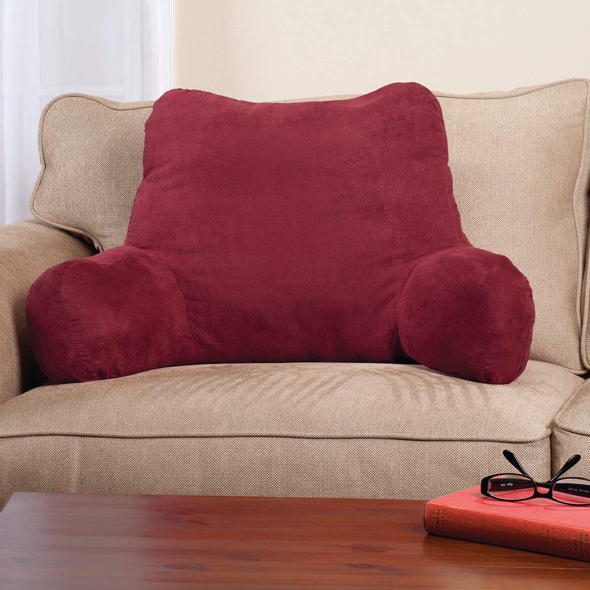 Backrest Pillow - Large Firmly Stuffed Sitting Support Bed ...