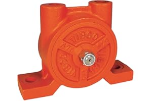 Vibco BVS-570 Silent Pneumatic Turbine Vibrator, 1,050 lb. Force, 4000 VPM, 26 CFM, 60 to 80 psi, Threaded Exhaust, 8" Bolt Pattern