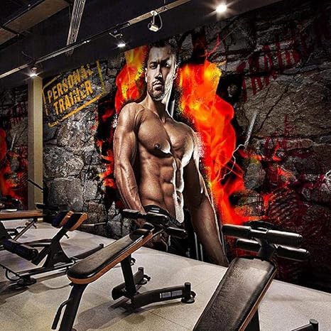 Amazon Mingld 3dジムクラブスポーツバックグラウンド壁紙ボクシングダンスヨガホール壁紙武道ホール美容壁画 150x1cm 壁紙