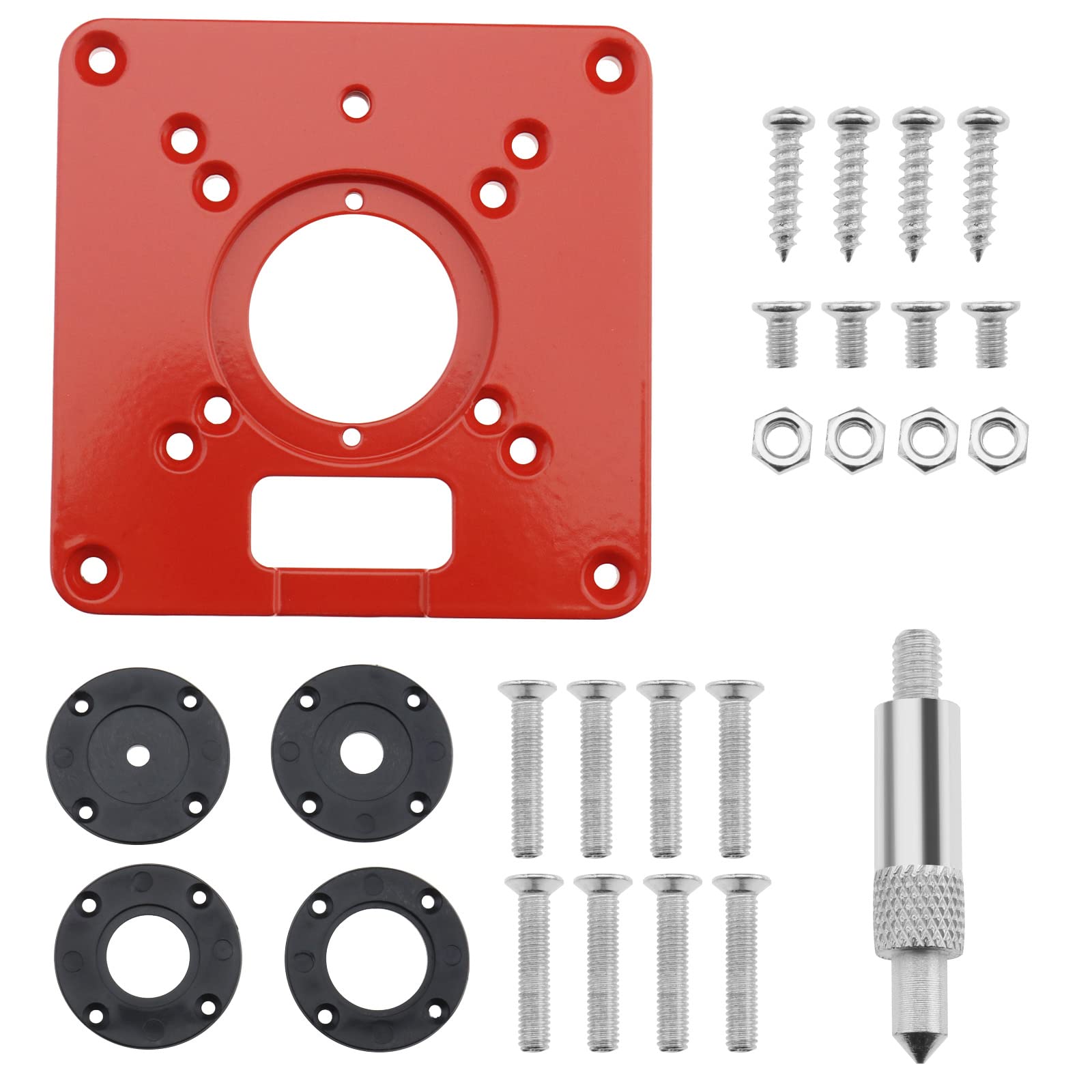 OTOTEC Router Table Insert Plate Aluminum Alloy Compatible with Makita Routers Trimming Machine Flip Board Woodworking Engraving Machine Accessory 120x120x8mm