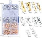 Vwoqiy 150 Pcs Spade Connectors 2.8/3.2/4.8/6.3mm Insulated Kit view 2