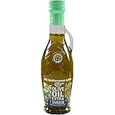 Extra Virgin olive oil with Mediterranean herbs, KORVEL, glass bottle Amphora 250 ml, 8.45 fl oz