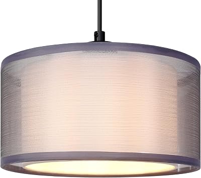 Giggi 2-Tier Grey Lamp Shade Ceiling Table Floor 10 inch 25.4cm GG-LI018GR