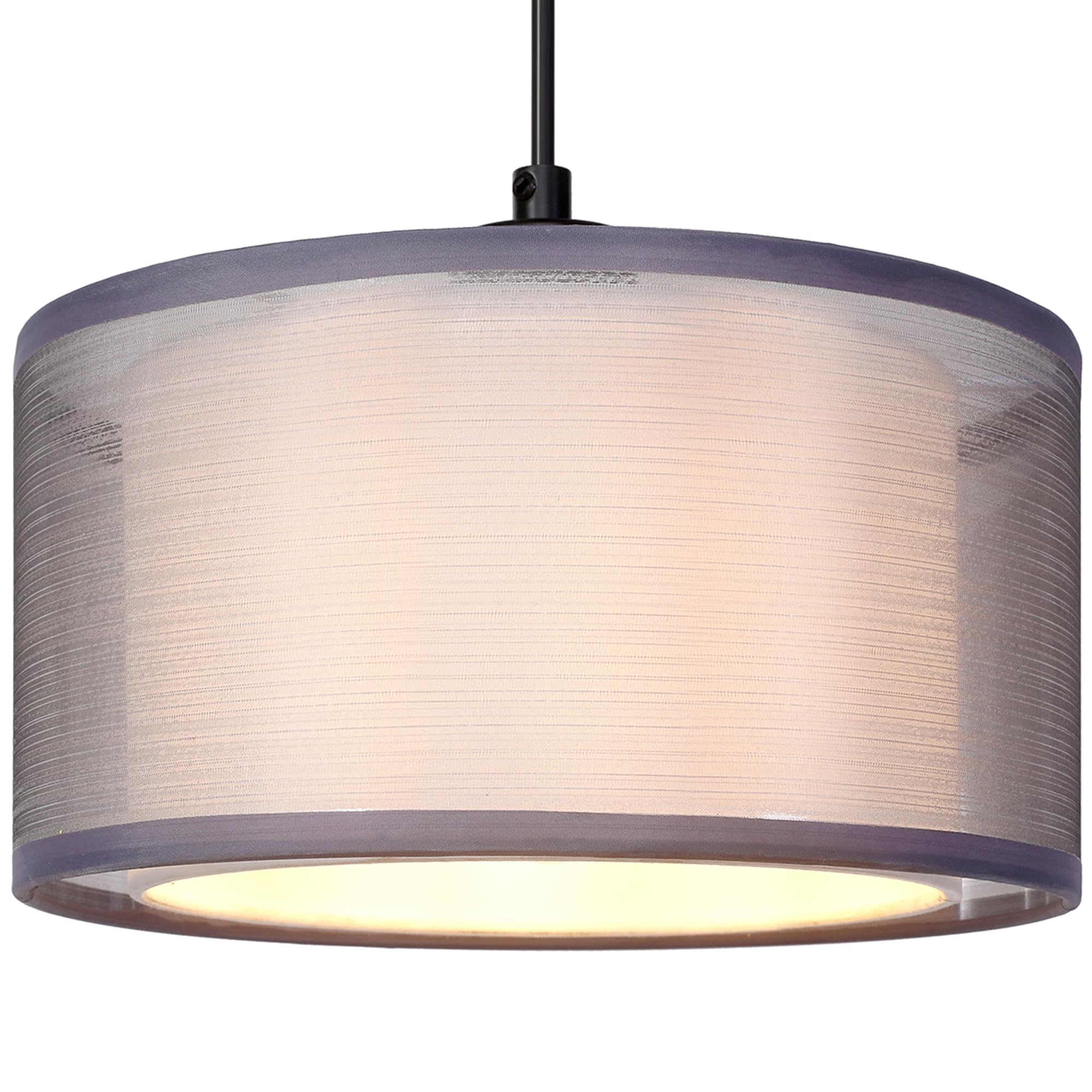 Giggi 2-Tier Small Lamp Shades Ceiling, Modern Grey Light Shade, Lampshades for Ceiling Lights, Table Lamps & Floor Lamps, Shade Living Rooms, Kitchen, Bedroom, Hallways Lounges (GG-LI018GR)