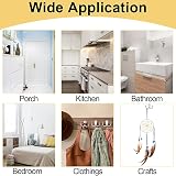 SoftcuteLee Double Prong Coat Hook Wall Mounted 4Pcs Silver view 8