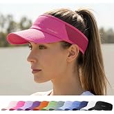 OnWander Sport Sun Visor Hat for Women Men - Lightweight Stretchy Polyester Spandex Quick Dry Sweatband Wrinkle Resistant